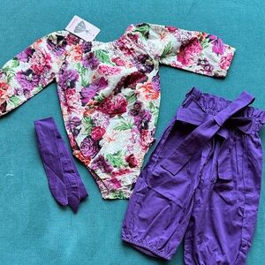 Amazon Kids Floral and Purple Matching Set